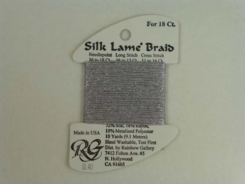 Silk Lame Braid Sl40 Dove Gray 1