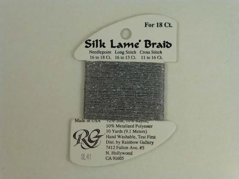 Silk Lame Braid Sl41 Pewter 1