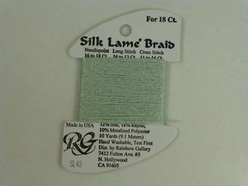 Silk Lame Braid Sl43 Lite Mint 1
