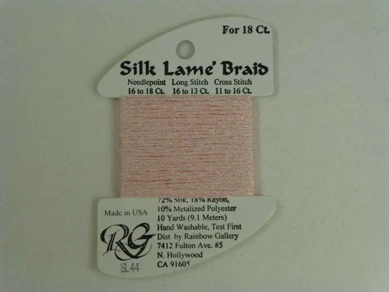 Silk Lame Braid Sl44 Lite Shell Pink 1