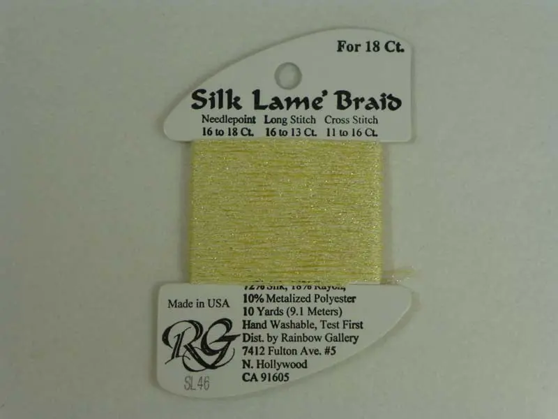 Silk Lame Braid Sl46 Lemon Mist 1