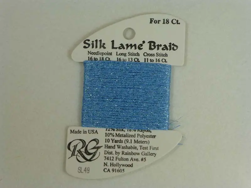Silk Lame Braid Sl49 China Blue 1