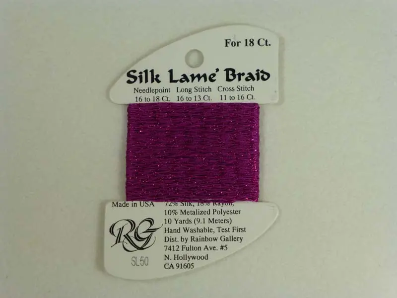 Silk Lame Braid Sl50 Fuchsia 1