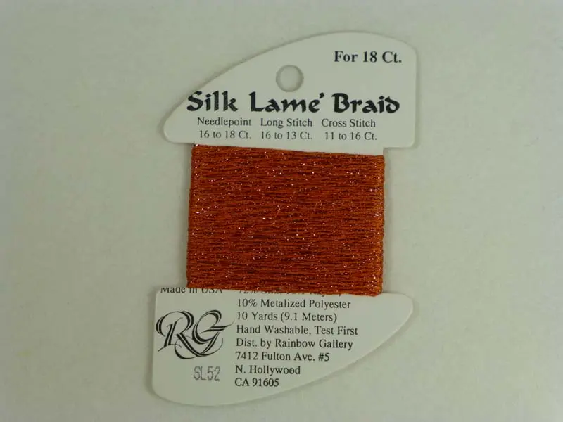 Silk Lame Braid Sl52 Pumpkin 1
