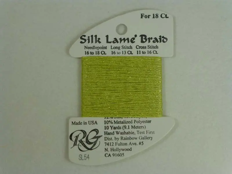 Silk Lame Braid Sl54 Lite Avocado 1