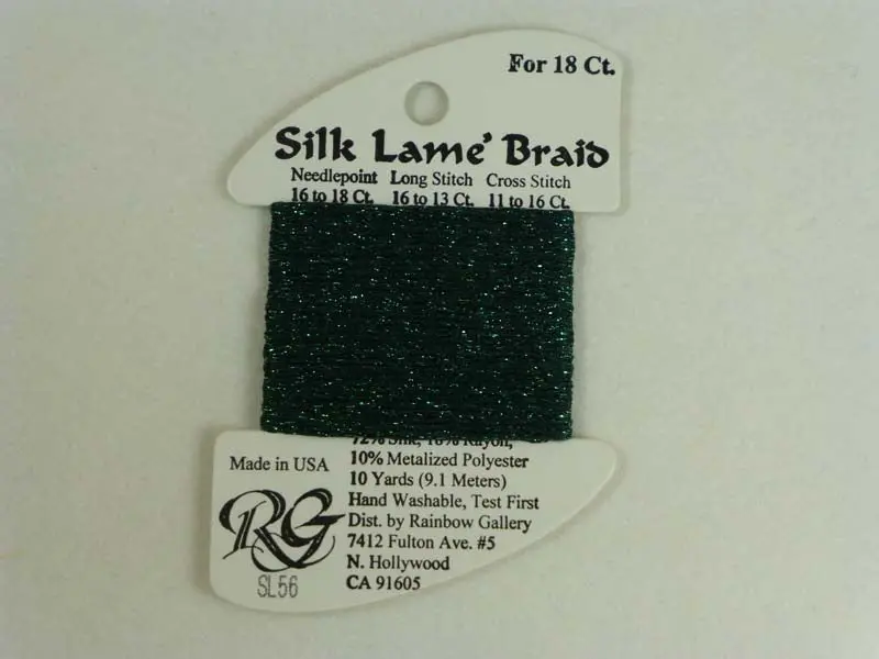 Silk Lame Braid Sl56 Forest Green 1