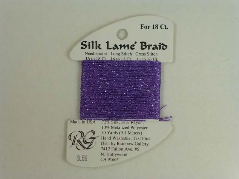 Silk Lame Braid Sl59 Liliac 1