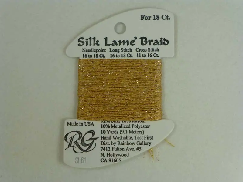 Silk Lame Braid Sl61 Sand Gold 1