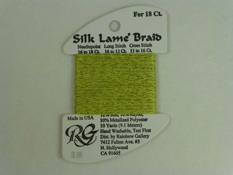 Silk Lame Braid Sl68 Pale Avocado 1