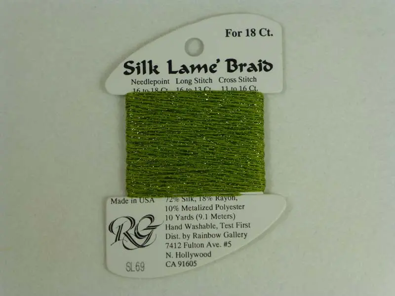 Silk Lame Braid Sl69 Medium Avocado 1