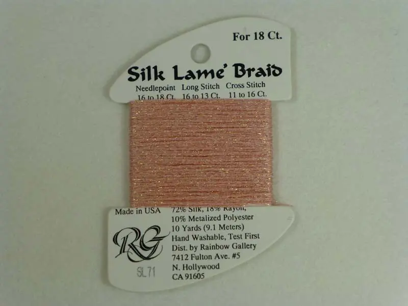 Silk Lame Braid Sl71 Peach 1