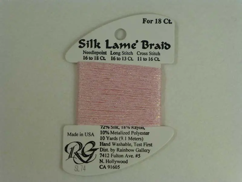 Silk Lame Braid Sl74 Pale Pink 1