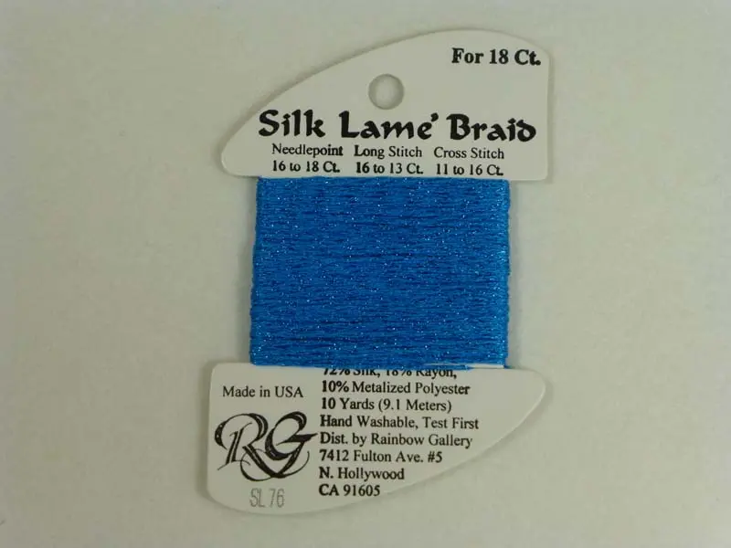 Silk Lame Braid Sl76 Peacock Blue 1
