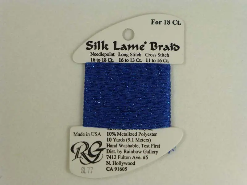 Silk Lame Braid Sl77 Royal Blue 1