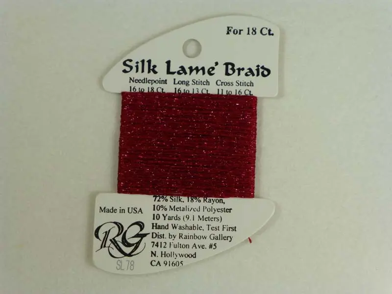 Silk Lame Braid Sl78 Cherry 1