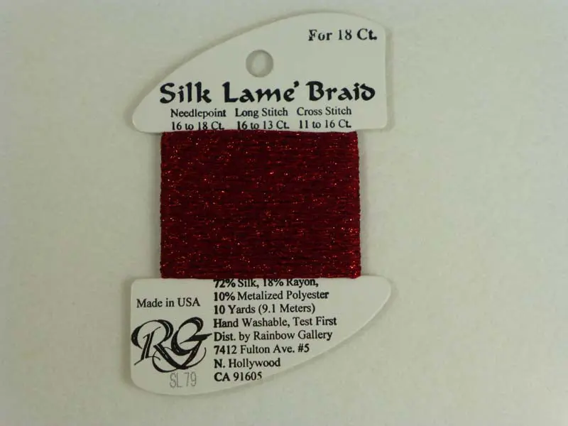 Silk Lame Braid Sl79 Dark Cherry 1