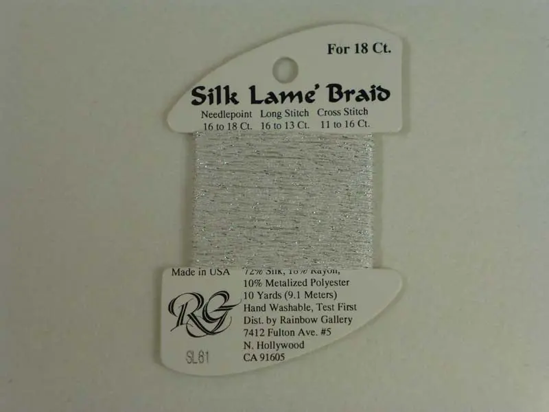 Silk Lame Braid Sl81 Platinum 1
