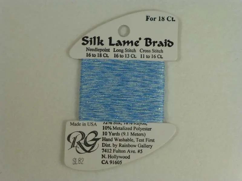 Silk Lame Braid Sl82 Lite China Blue 1