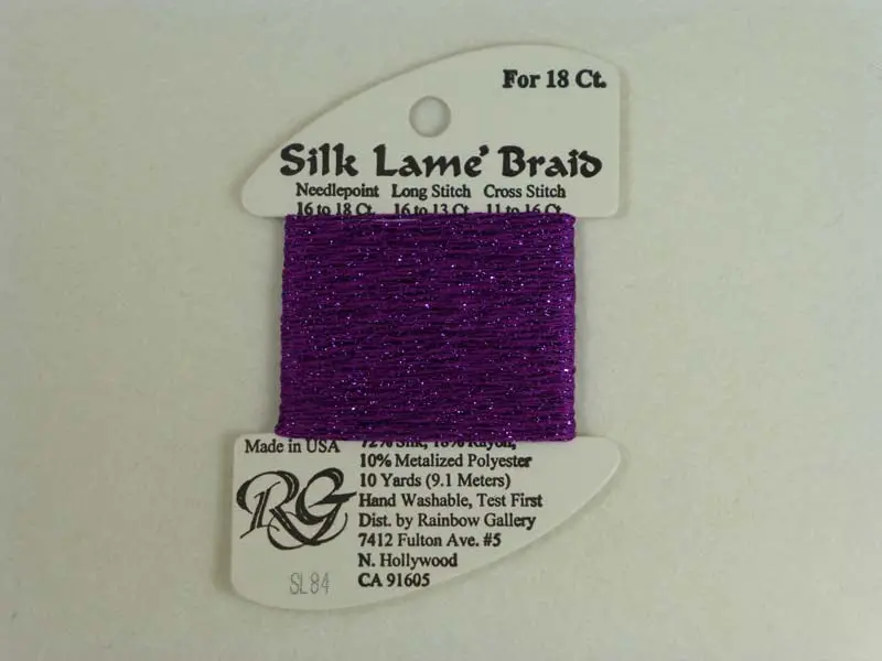 Silk Lame Braid Sl84 Dark Orchid 1