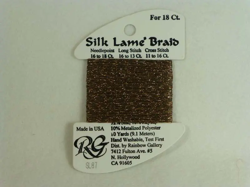 Silk Lame Braid Sl87 Bark 1