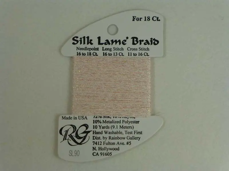 Silk Lame Braid Sl90 Barely Pink 1