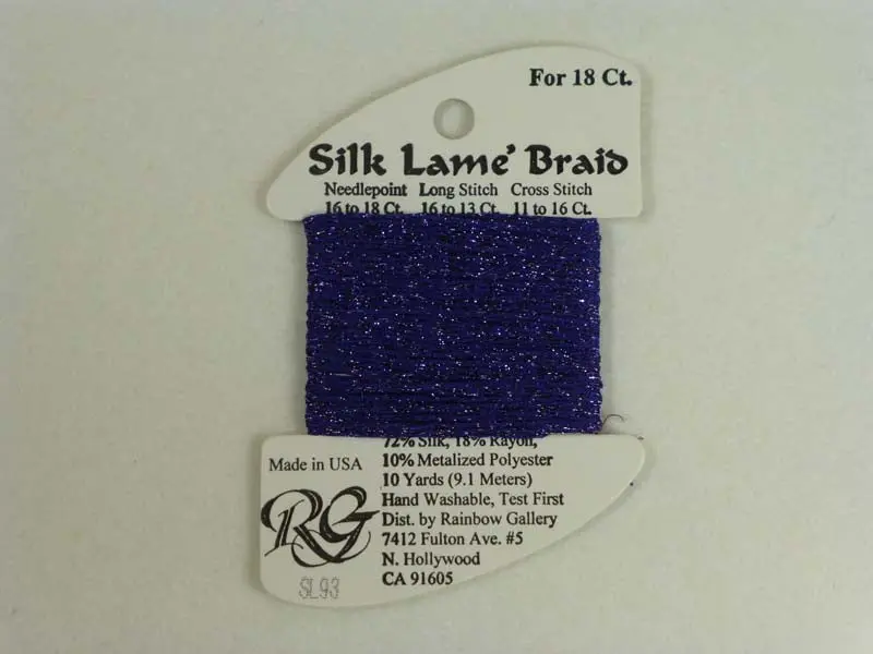 Silk Lame Braid Sl93 Dark Periwinkle 1