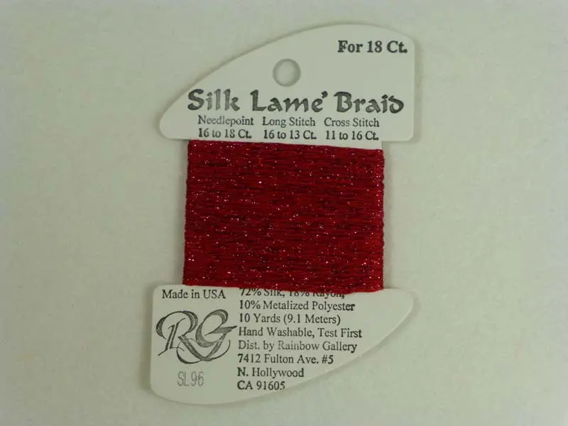 Silk Lame Braid Sl96 Cranberry 1