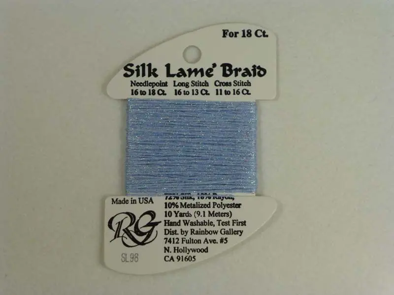 Silk Lame Braid Sl98 Pale Antique Blue 1