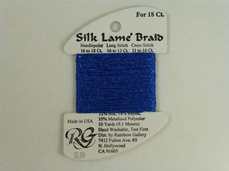 Silk Lame Braid Sl99 Classic Blue 1