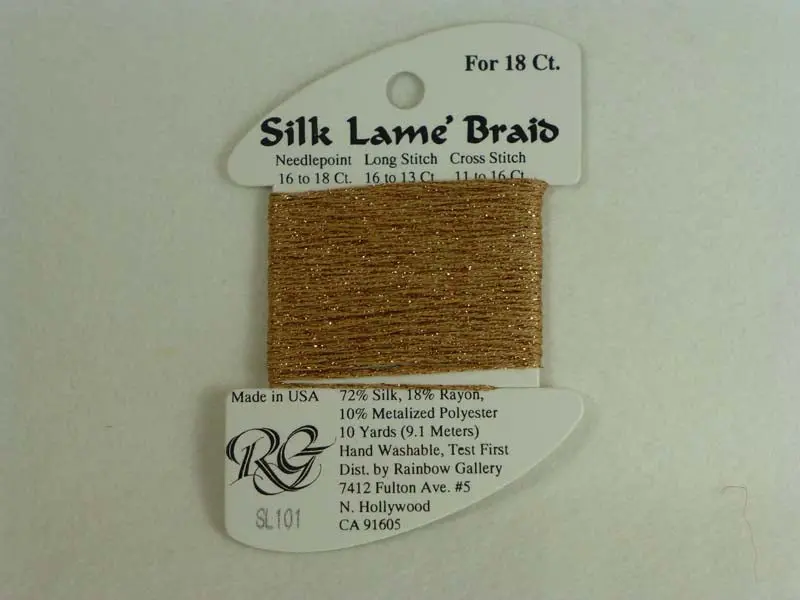Silk Lame Braid Sl101 Honey Bronze 1