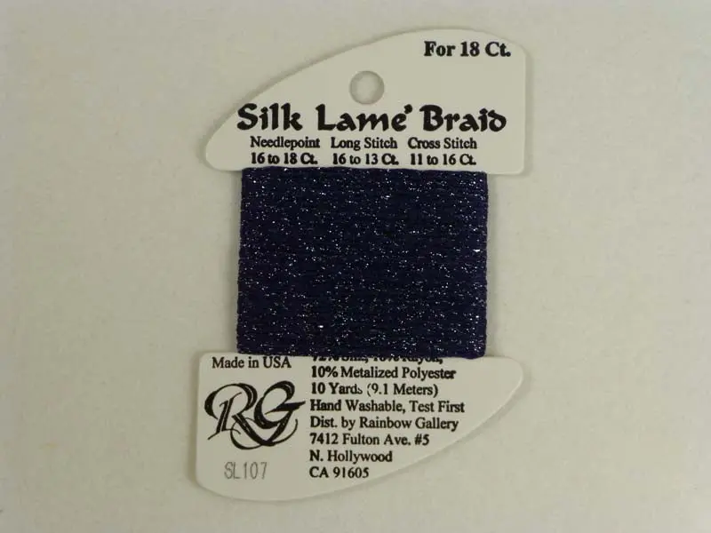 Silk Lame Braid Sl107 Deep Cobalt 1