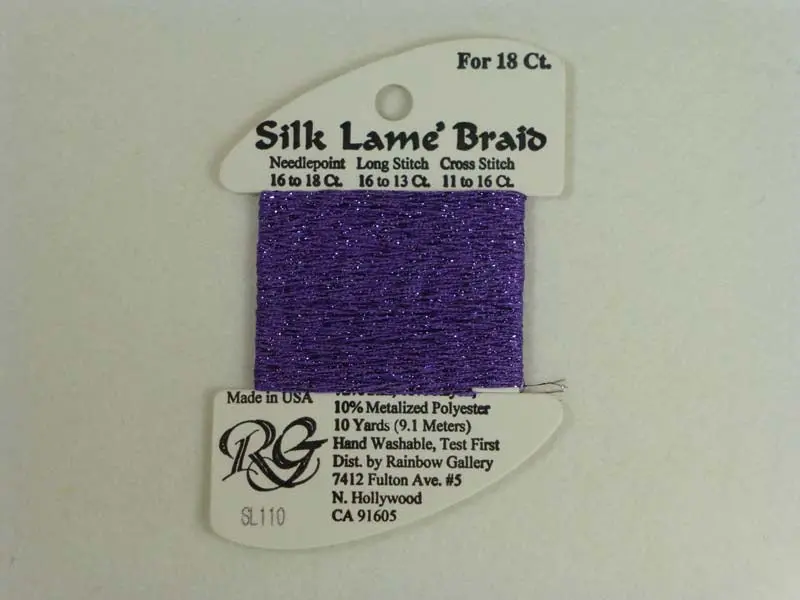 Silk Lame Braid Sl110 Dark Violet 1