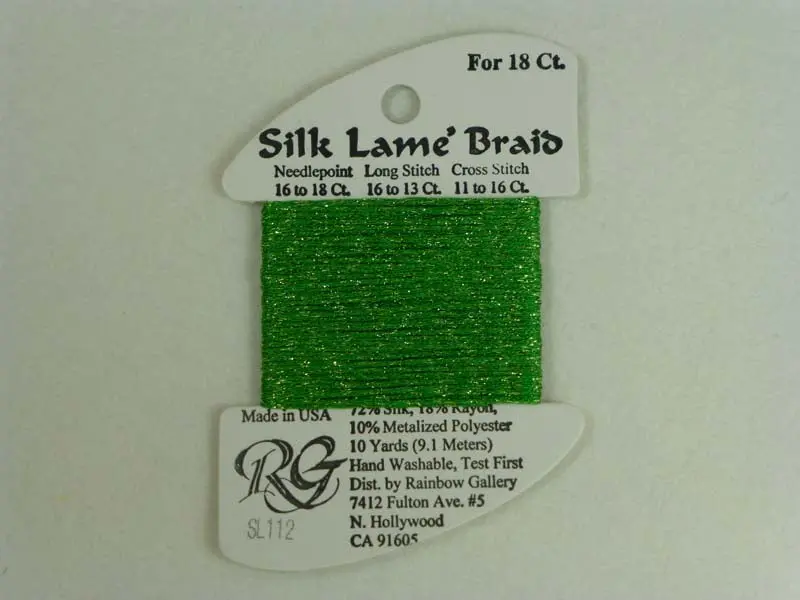 Silk Lame Braid Sl112 Spring Green 1
