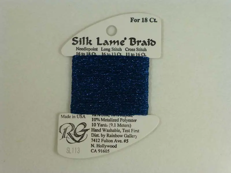 Silk Lame Braid Sl113 Dark Lagoon 1