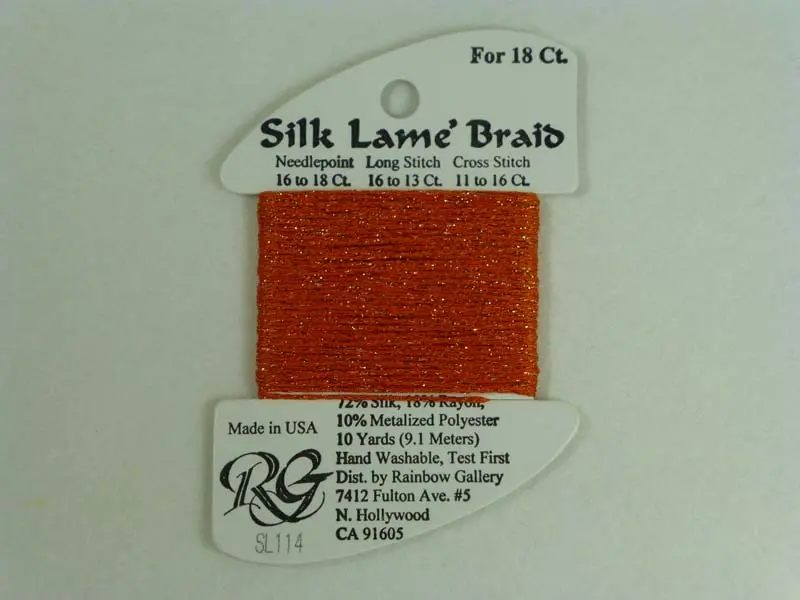 Silk Lame Braid Sl114 Lite Pumpkin 1