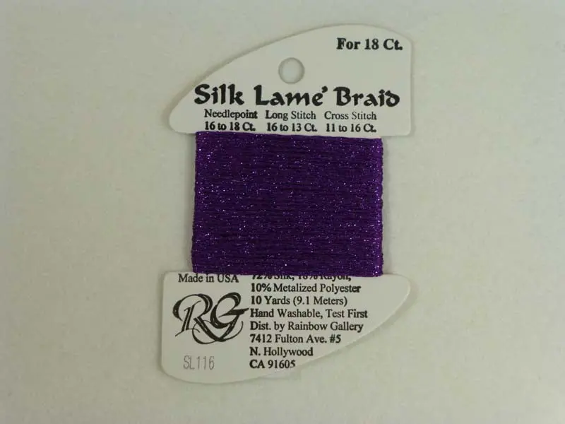 Silk Lame Braid Sl116 Medium Violet 1