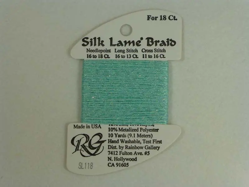 Silk Lame Braid Sl118 Sea Spray 1