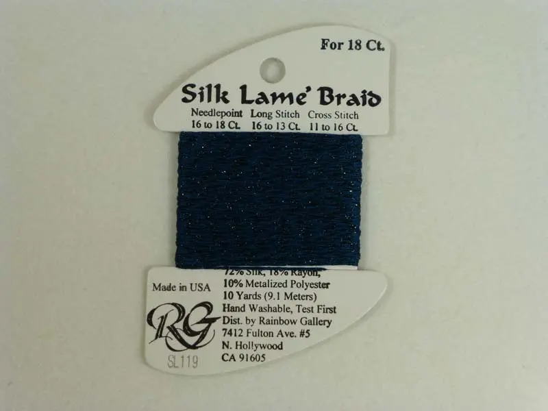 Silk Lame Braid Sl119 Blue Sapphire 1