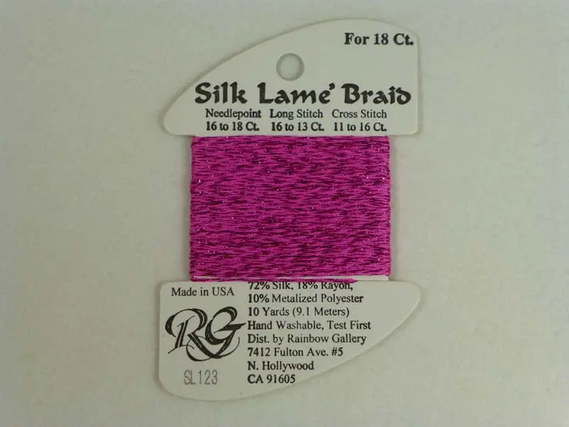 Silk Lame Braid Sl123 Dark Hot Pink 1