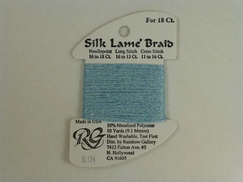 Silk Lame Braid Sl124 Blue Glow 1