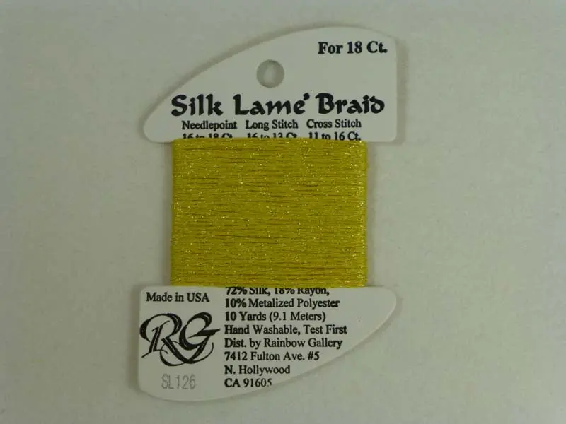 Silk Lame Braid Sl126 Canary Yellow 1