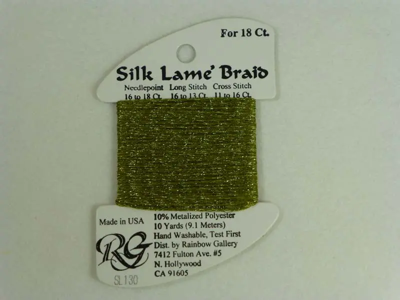 Silk Lame Braid Sl130 Moss 1