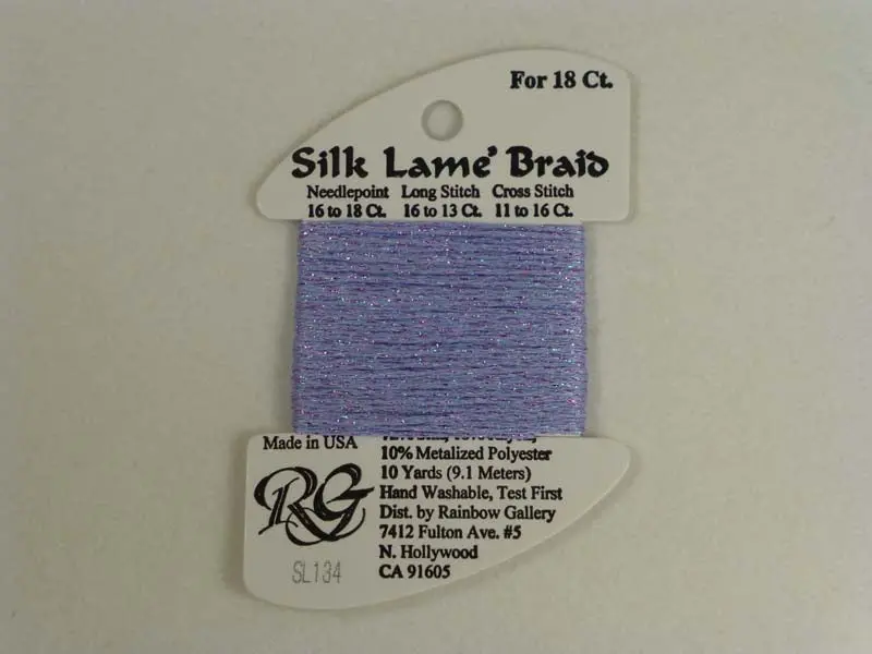 Silk Lame Braid Sl134 Misty Lilac 1