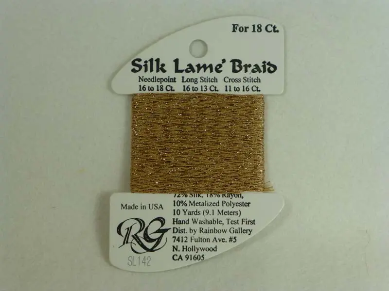 Silk Lame Braid Sl142 Toasted Almond 1