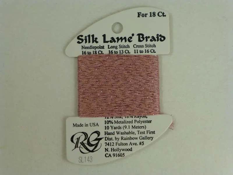 Silk Lame Braid Sl143 Cameo Pink 1