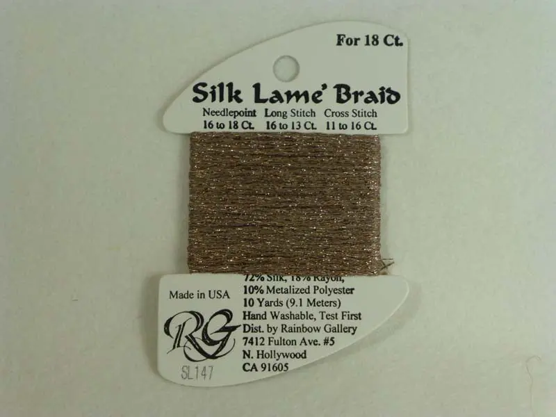 Silk Lame Braid Sl147 Taupe 1