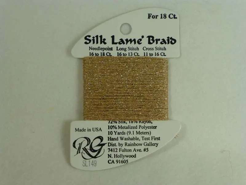 Silk Lame Braid Sl149 Desert Sand 1