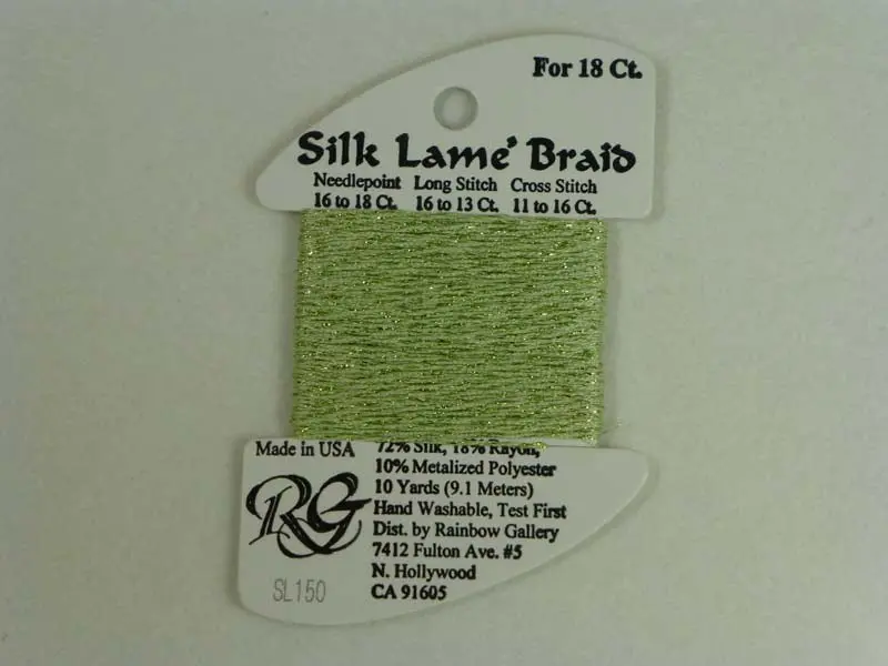 Silk Lame Braid Sl150 Daiquiri Green 1