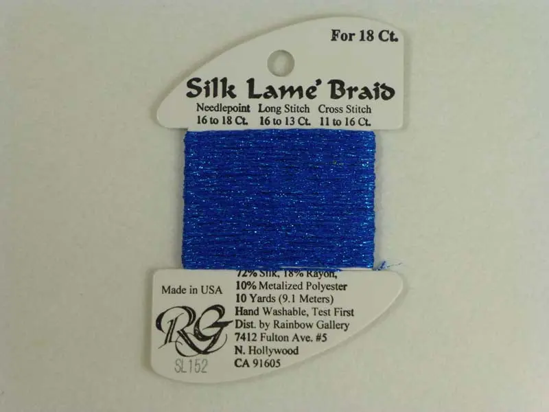 Silk Lame Braid Sl152 Hawaiian Blue 1
