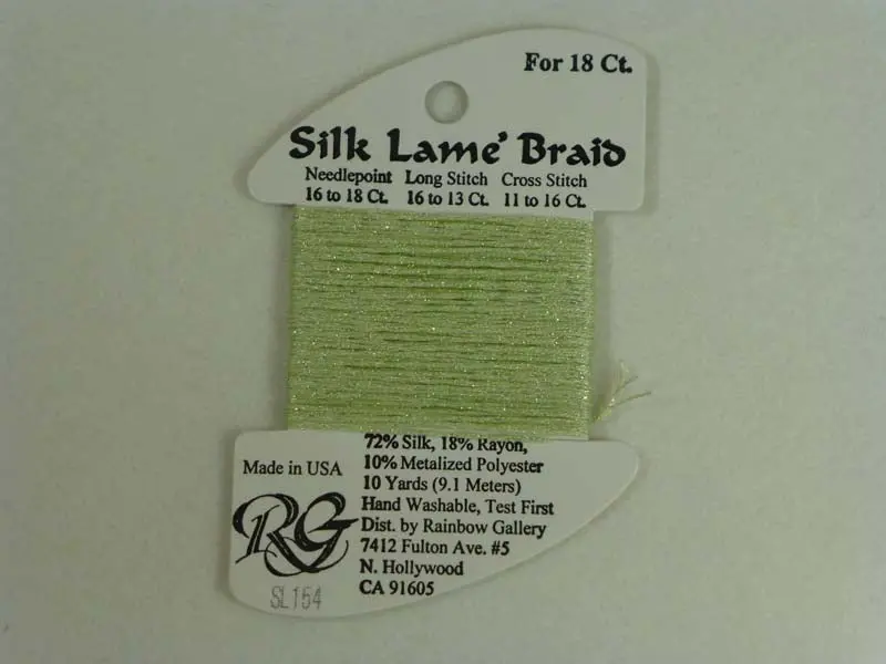 Silk Lame Braid Sl154 Misty Green 1